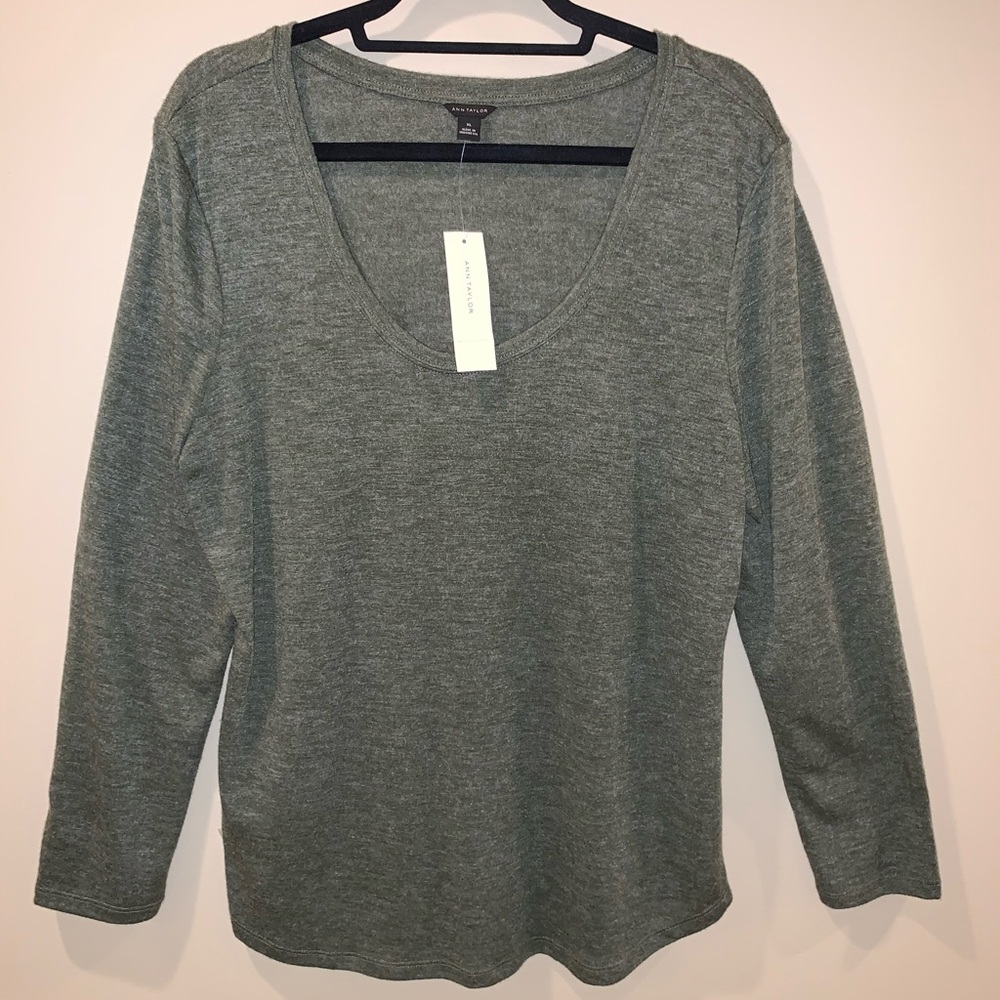 NWT Forest Green Ann Taylor Top